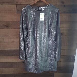 NWT H&M Metalic Shimmer Party Dress SZ XXL Or 2X